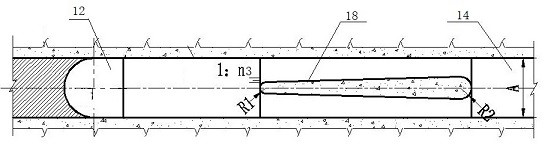 A swirl flood discharge tunnel that reduces the velocity at the outlet of the swirl tunnel