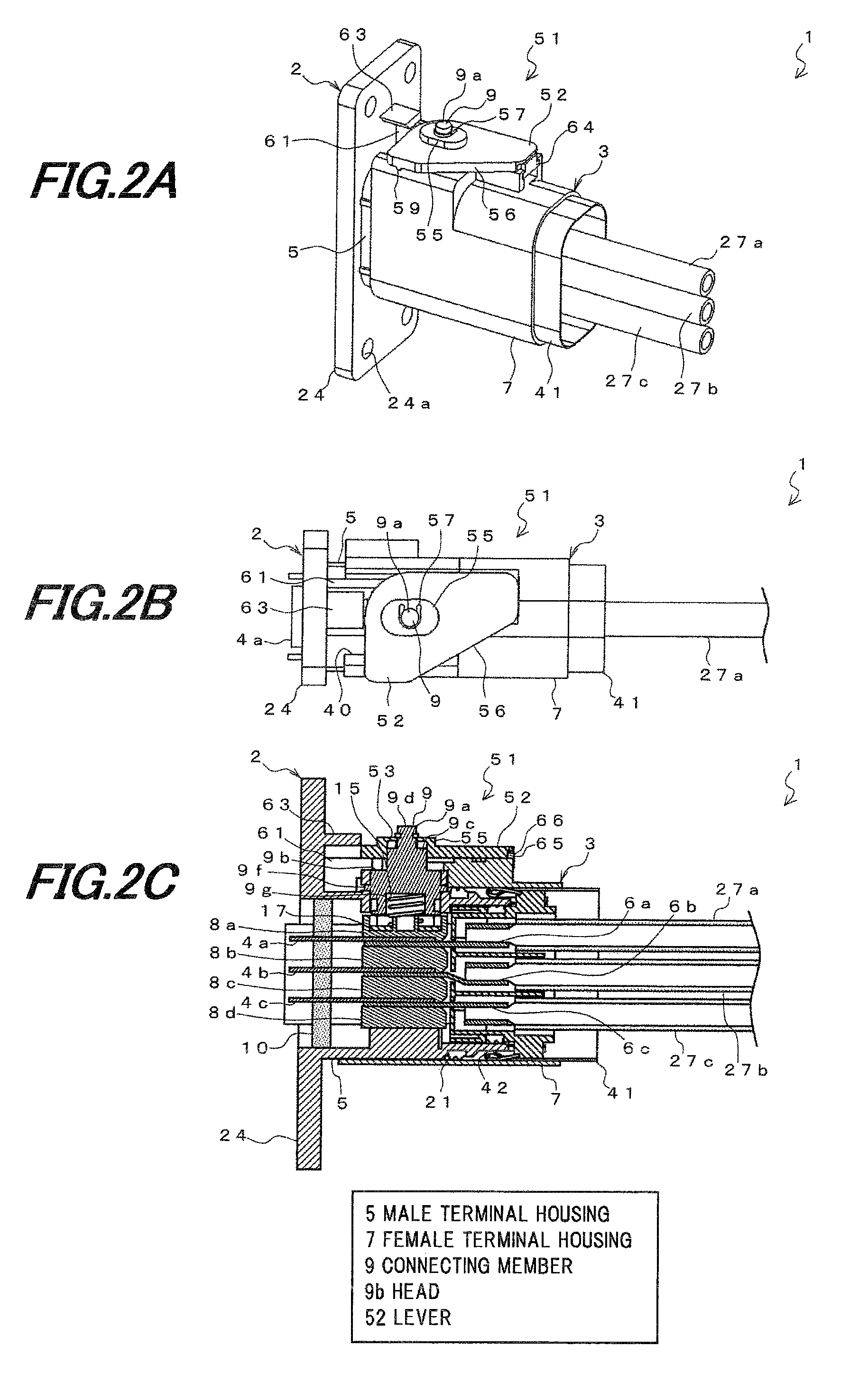 Connector for large power transmission