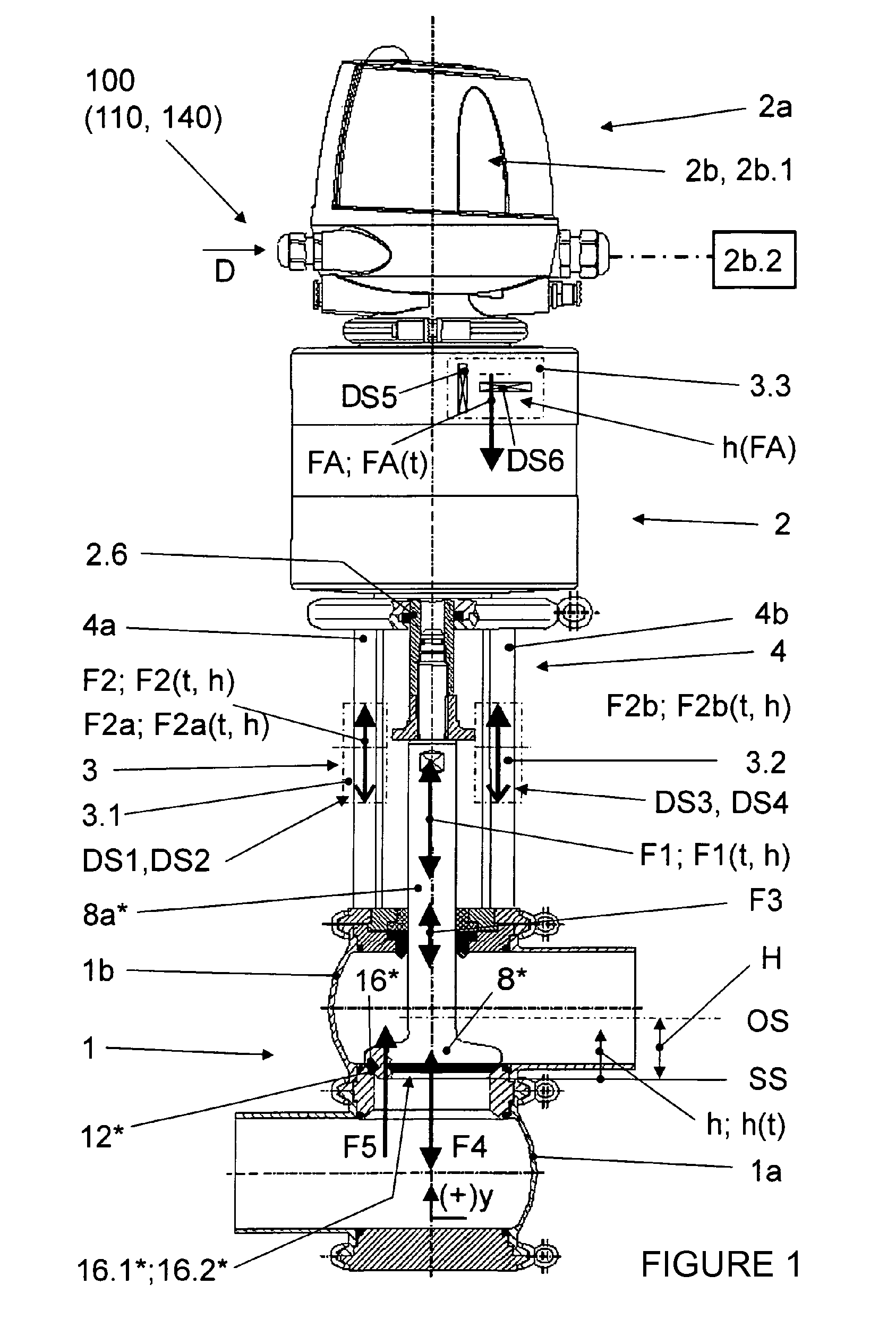 Diagnostic method for poppet valves and measuring device for carrying out said method