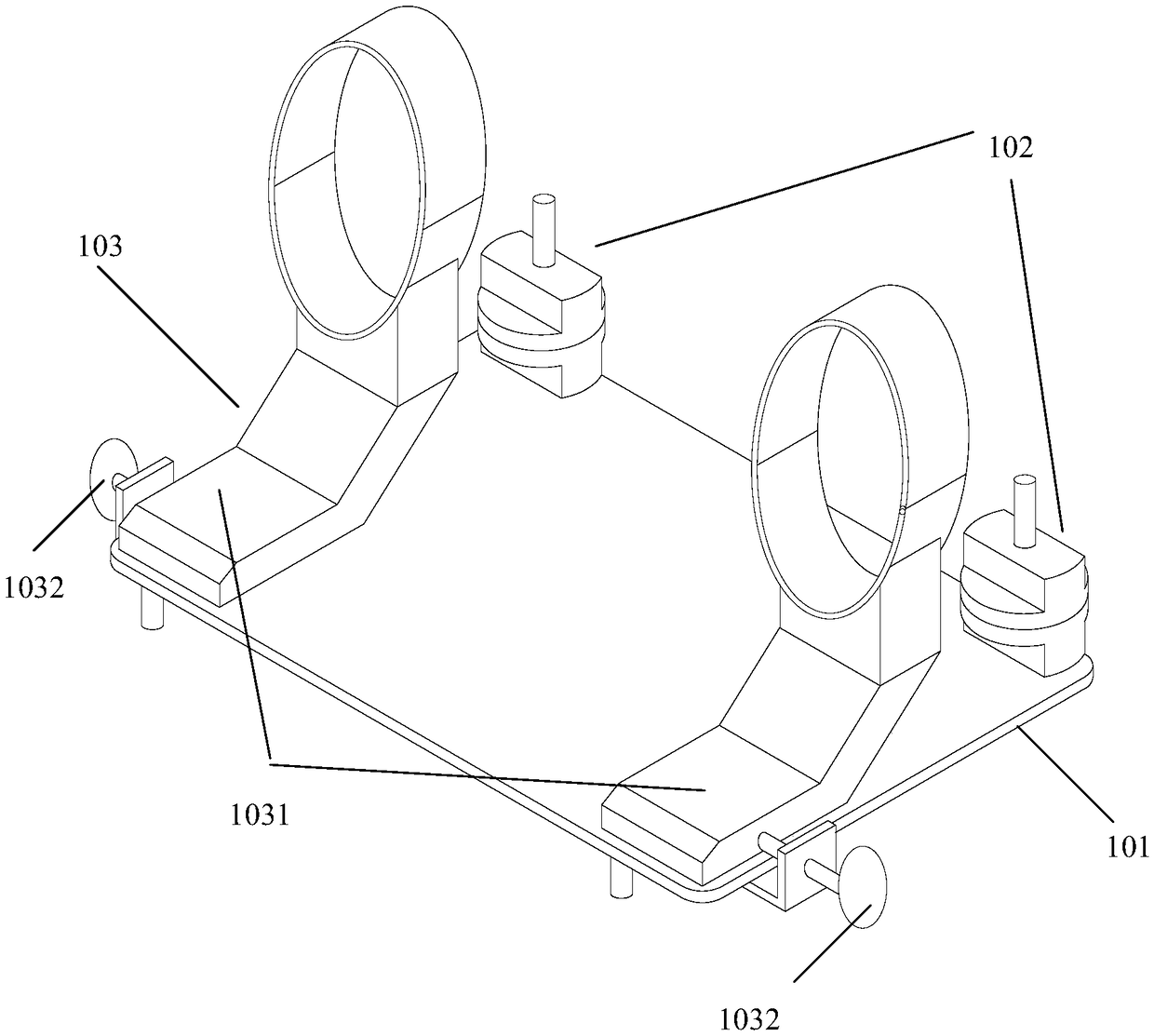 An adjustable rack for dual cameras and a dual camera shooting device for dynamic photos