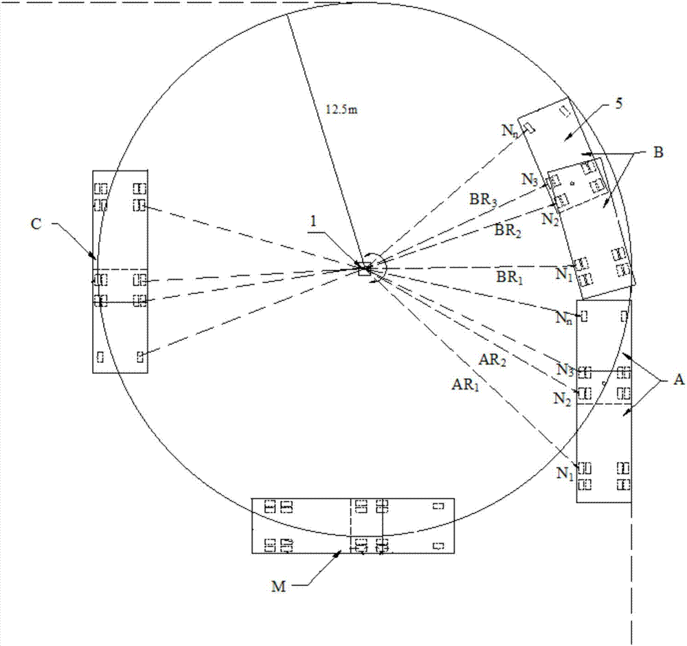 Vehicle turning circle track test system and method