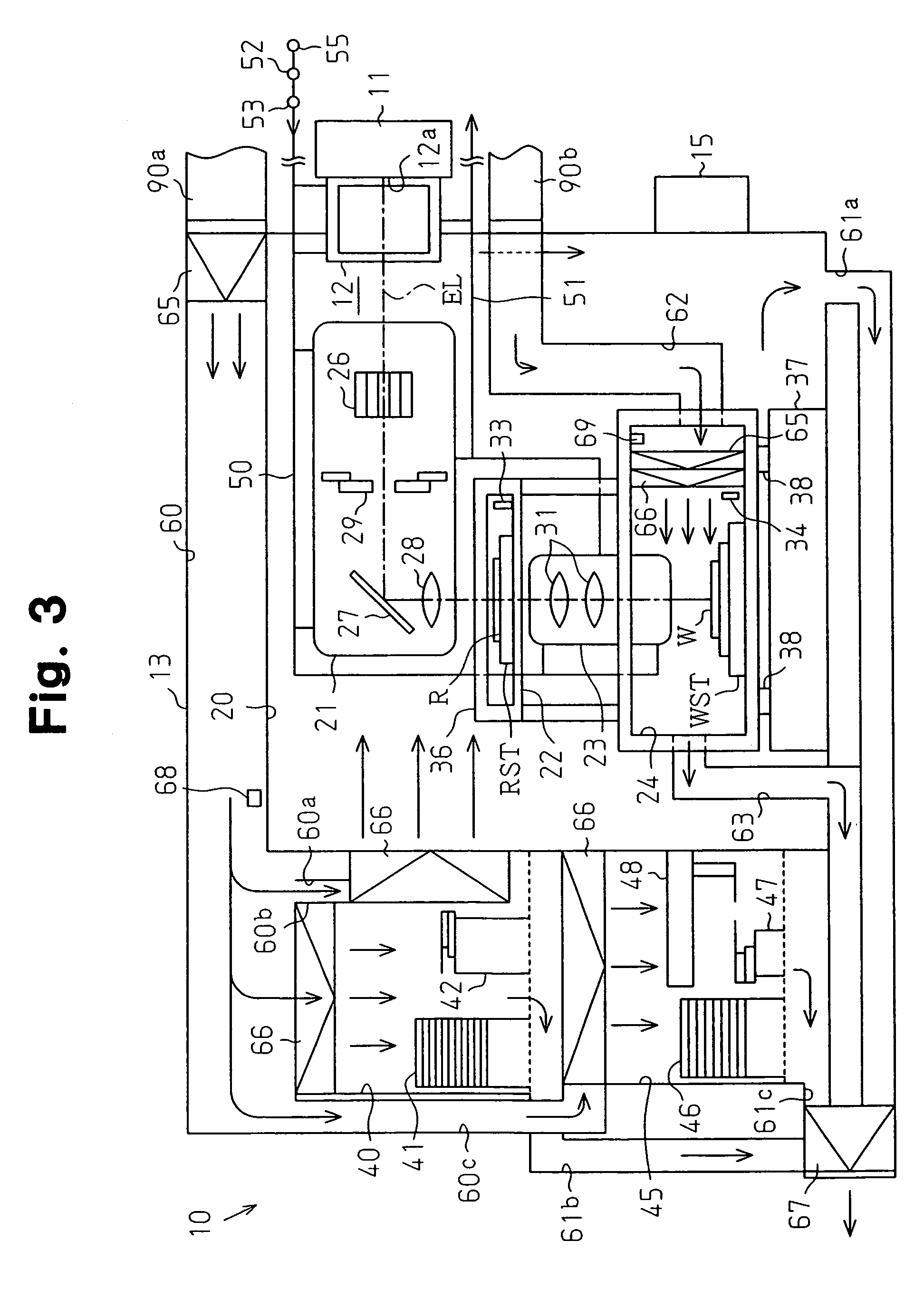 Filter apparatus, exposure apparatus, and device-producing method