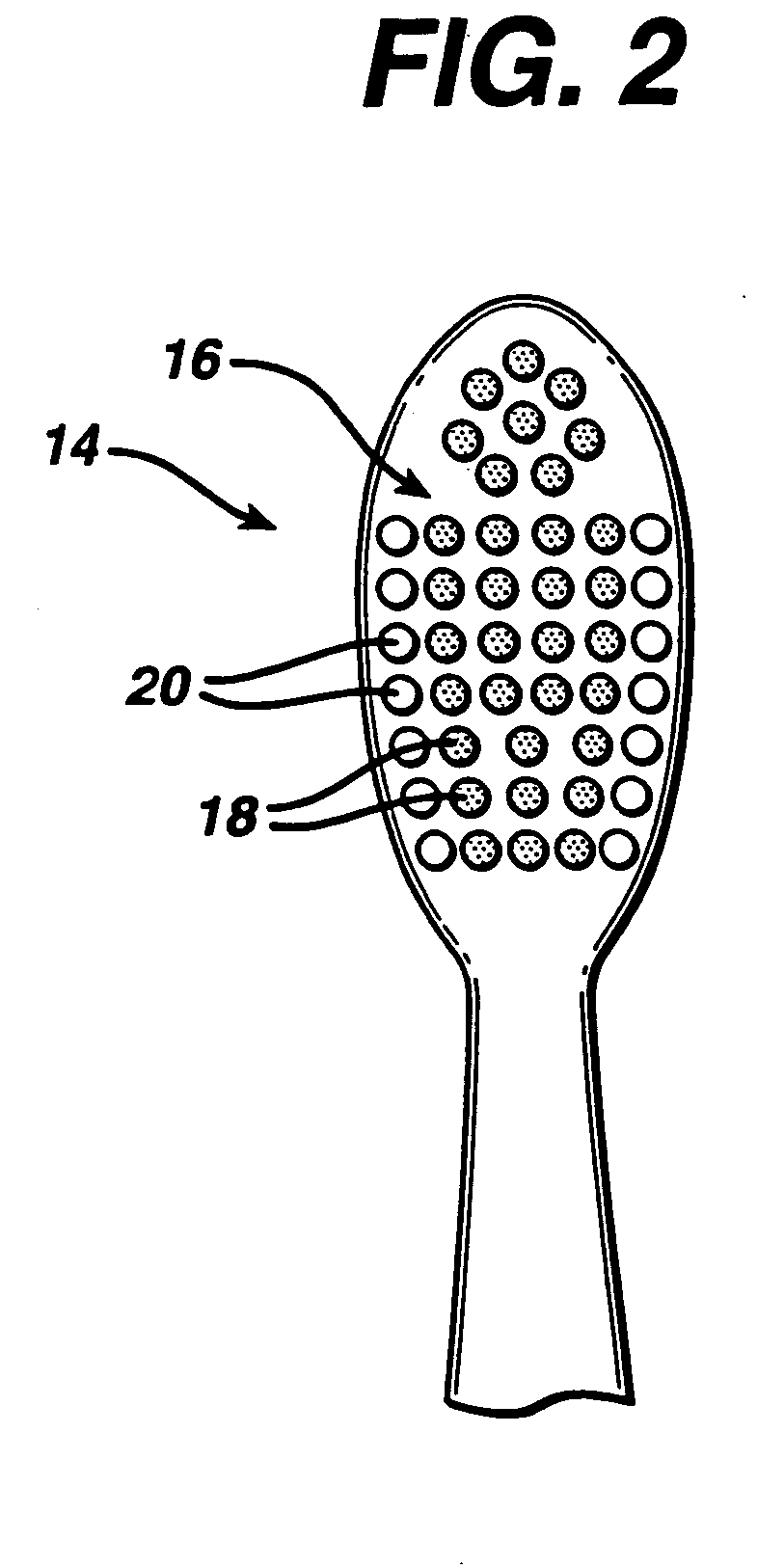 Gum massaging oral brush