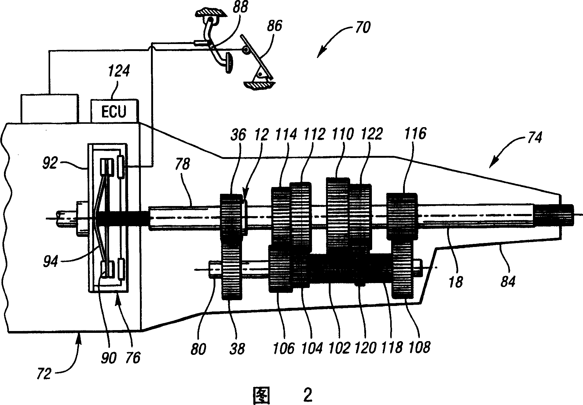 Hydraulic active damping system for gears and method