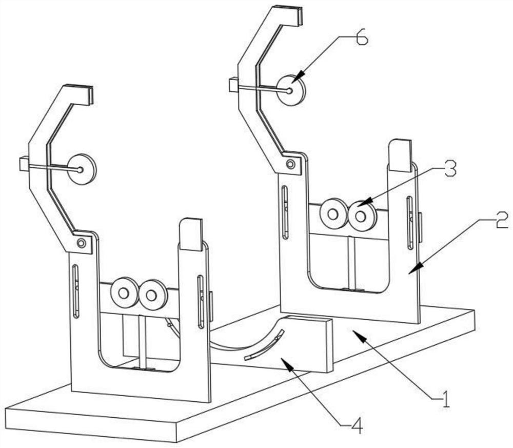 Five-point positioning-based shaft-sticking type motor installation test device