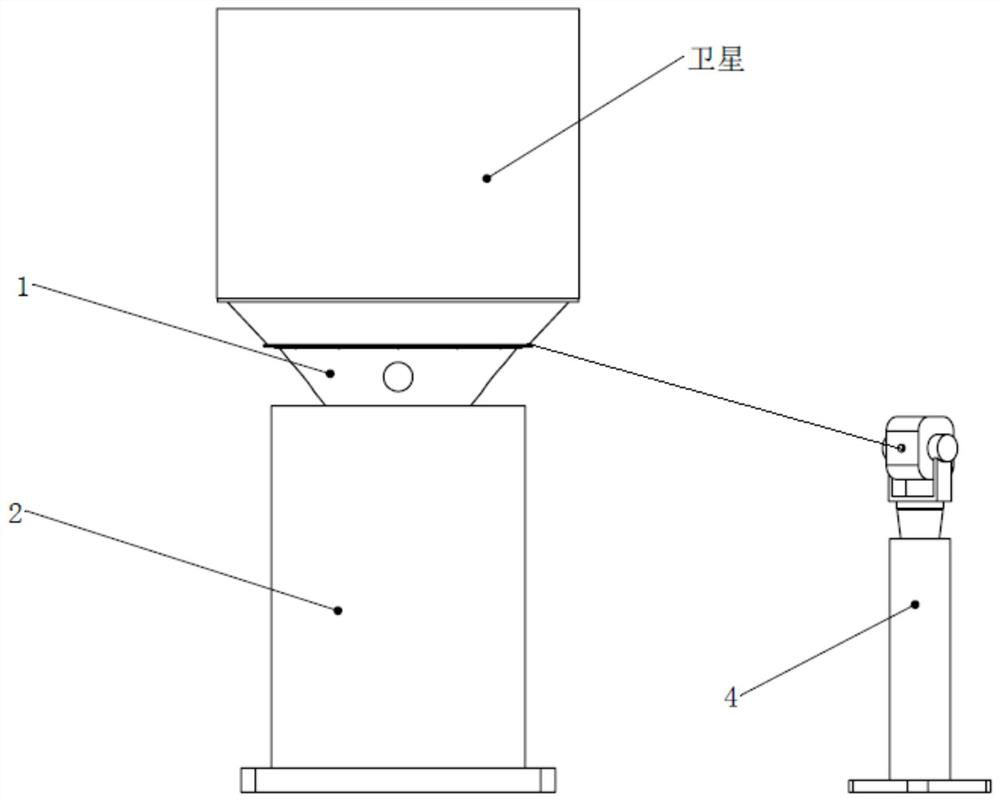 Satellite high-precision centroid measurement method combined with laser tracker