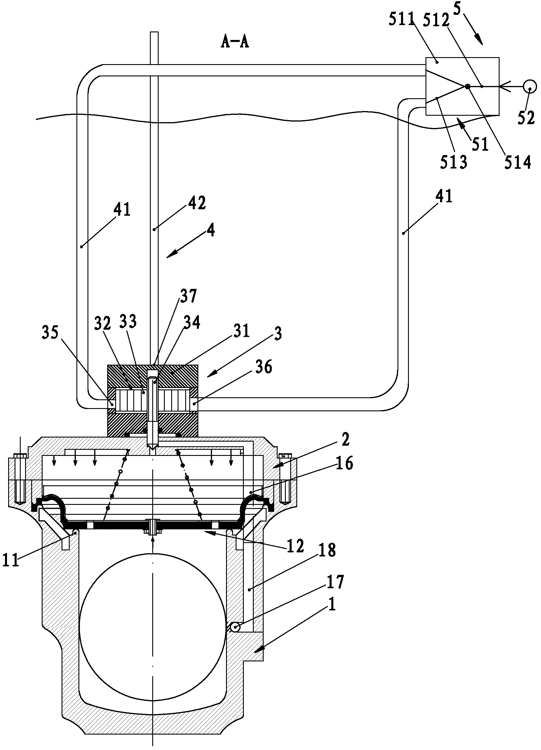 Deep sea pneumatic control valve