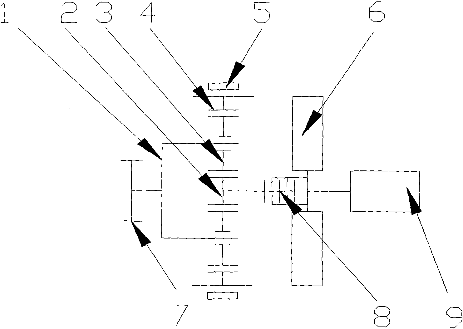 Novel vehicle weak-medium degree hybrid power synthetic system