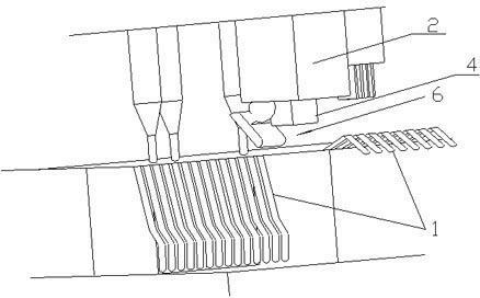 Device for bending pin plate of card reader