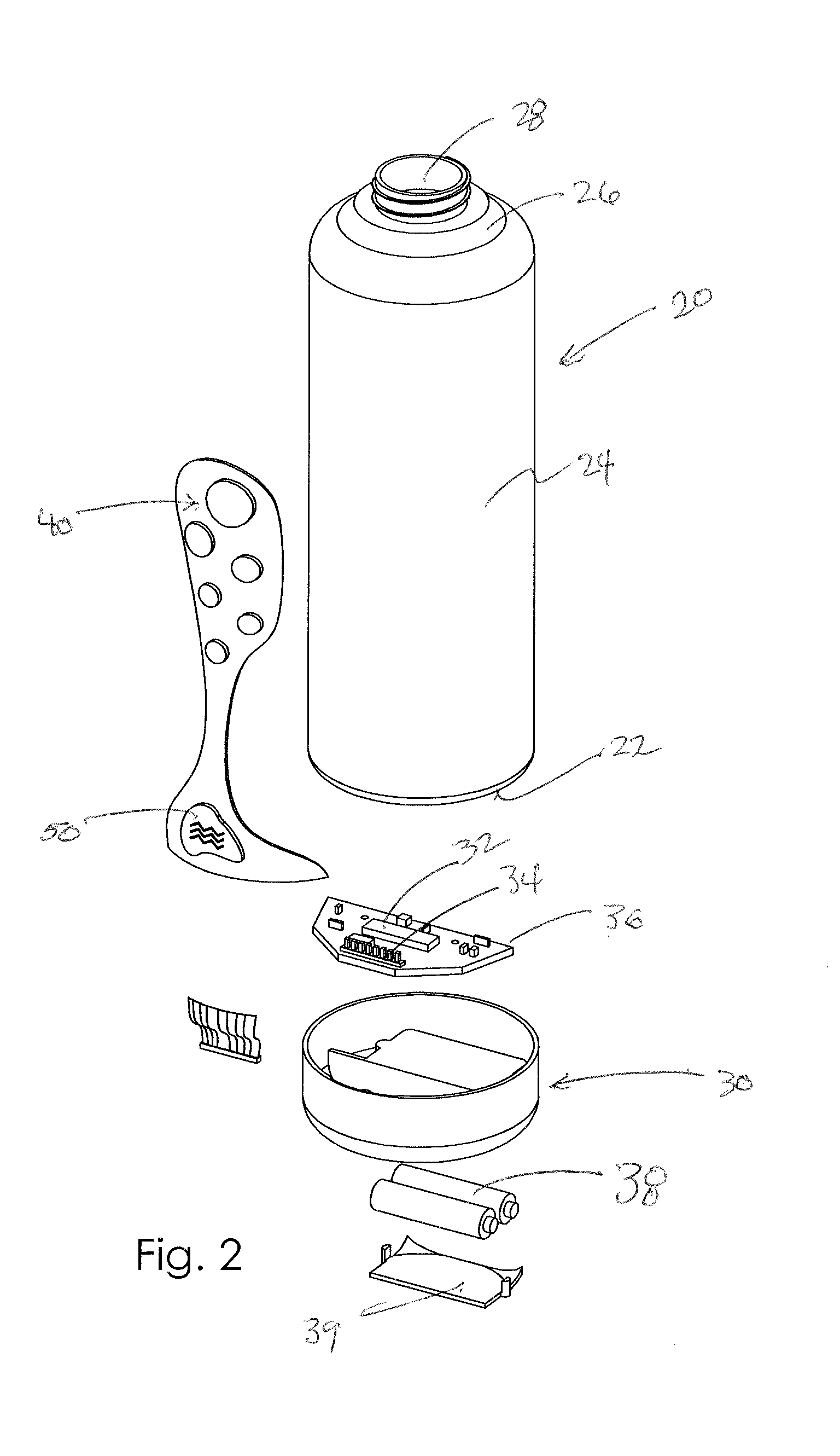 Water Bottle with Electronic Consumption Counter