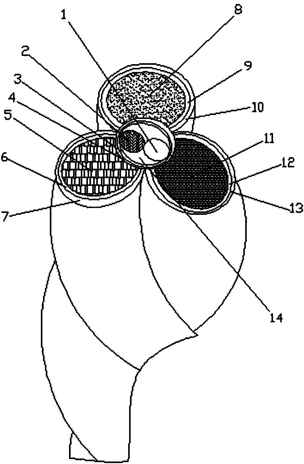 Flexible fiber for working garment of dredger operator