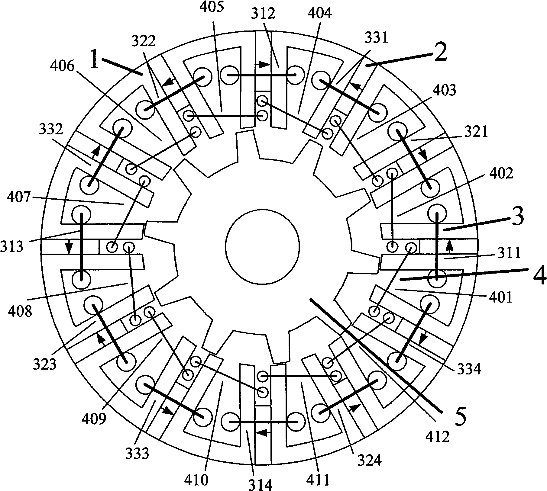 Mixed field excitation type flux switch motor