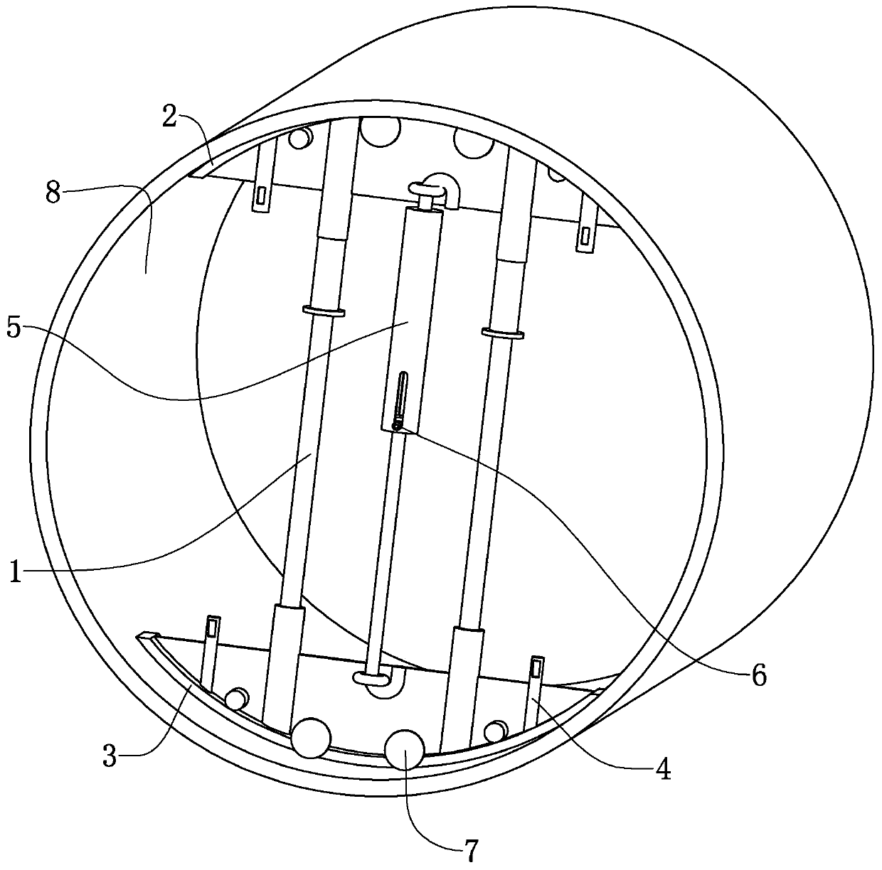 Pipe supporting opening corrector