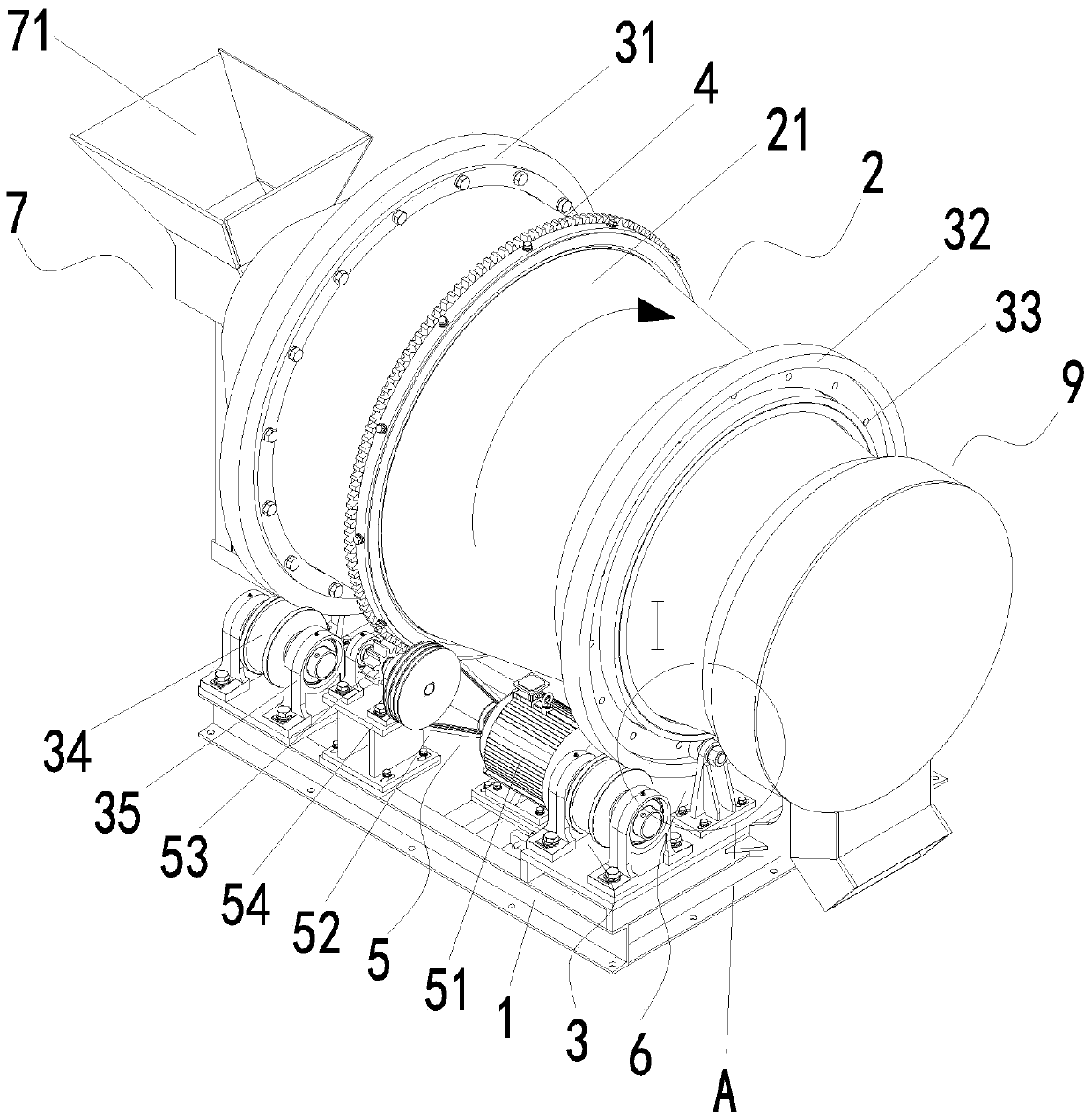 Continuous type material mixing device