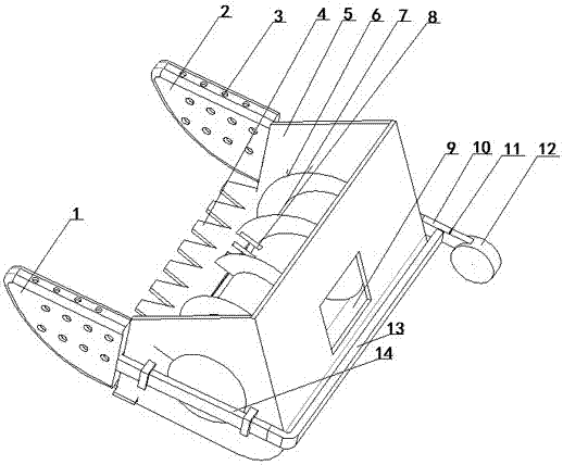 Combine harvester gas blowing type divider suitable for coarse grain harvesting