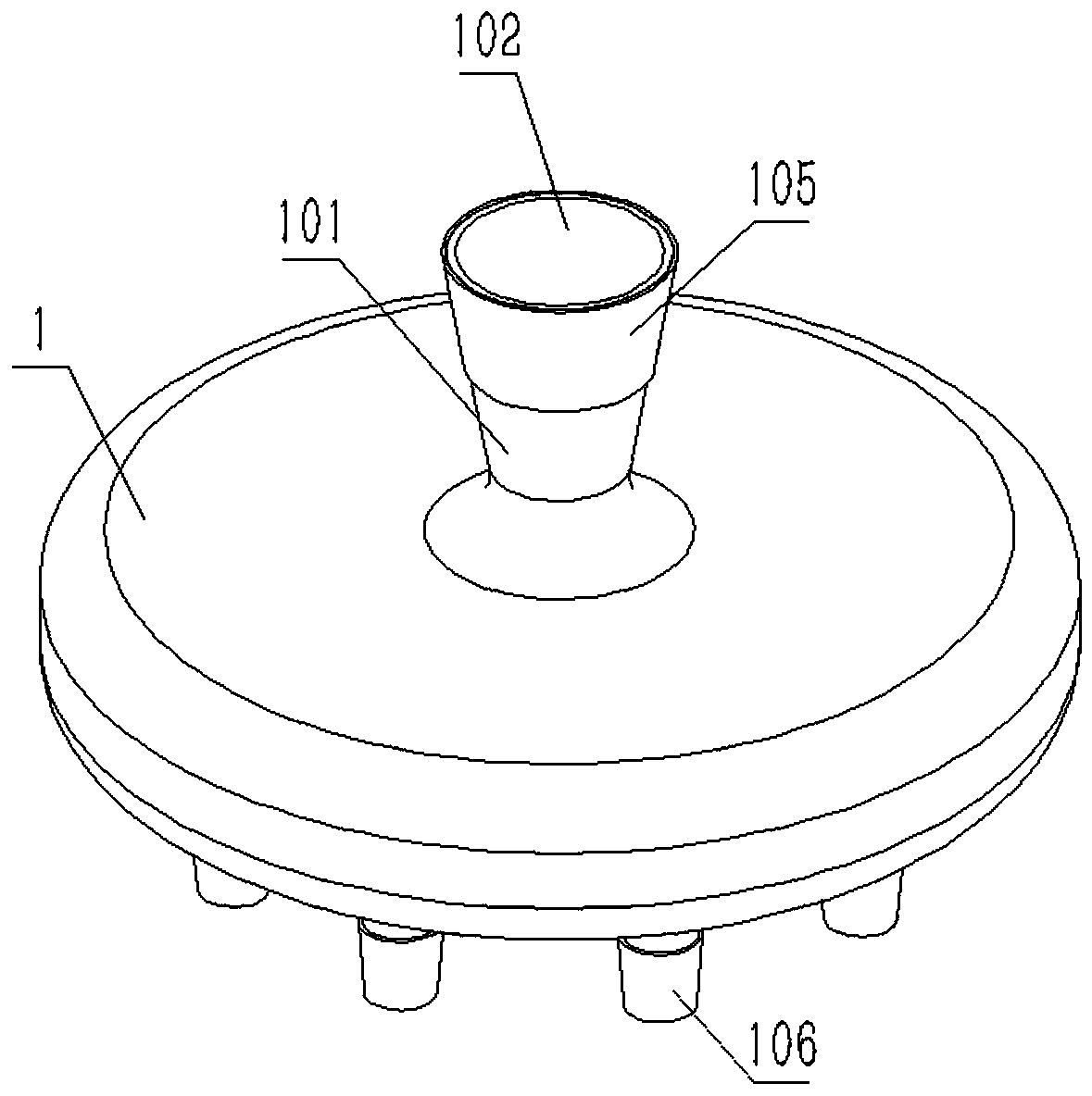 Circular liquid drop matrix preparation adaptor for multipurpose mammal embryo operation culture