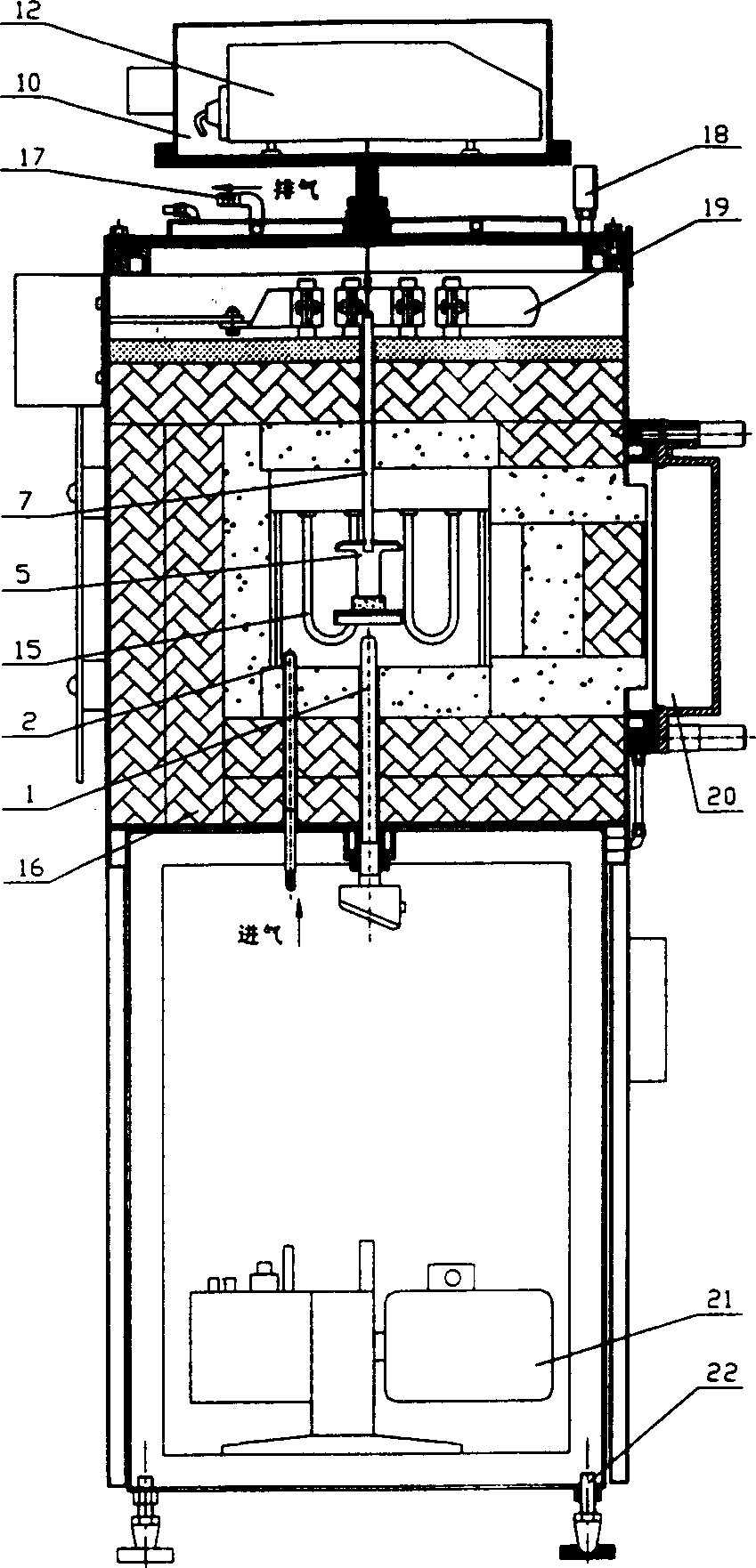 Large test sample fireproof material high temperature thermogravimetric analyzer