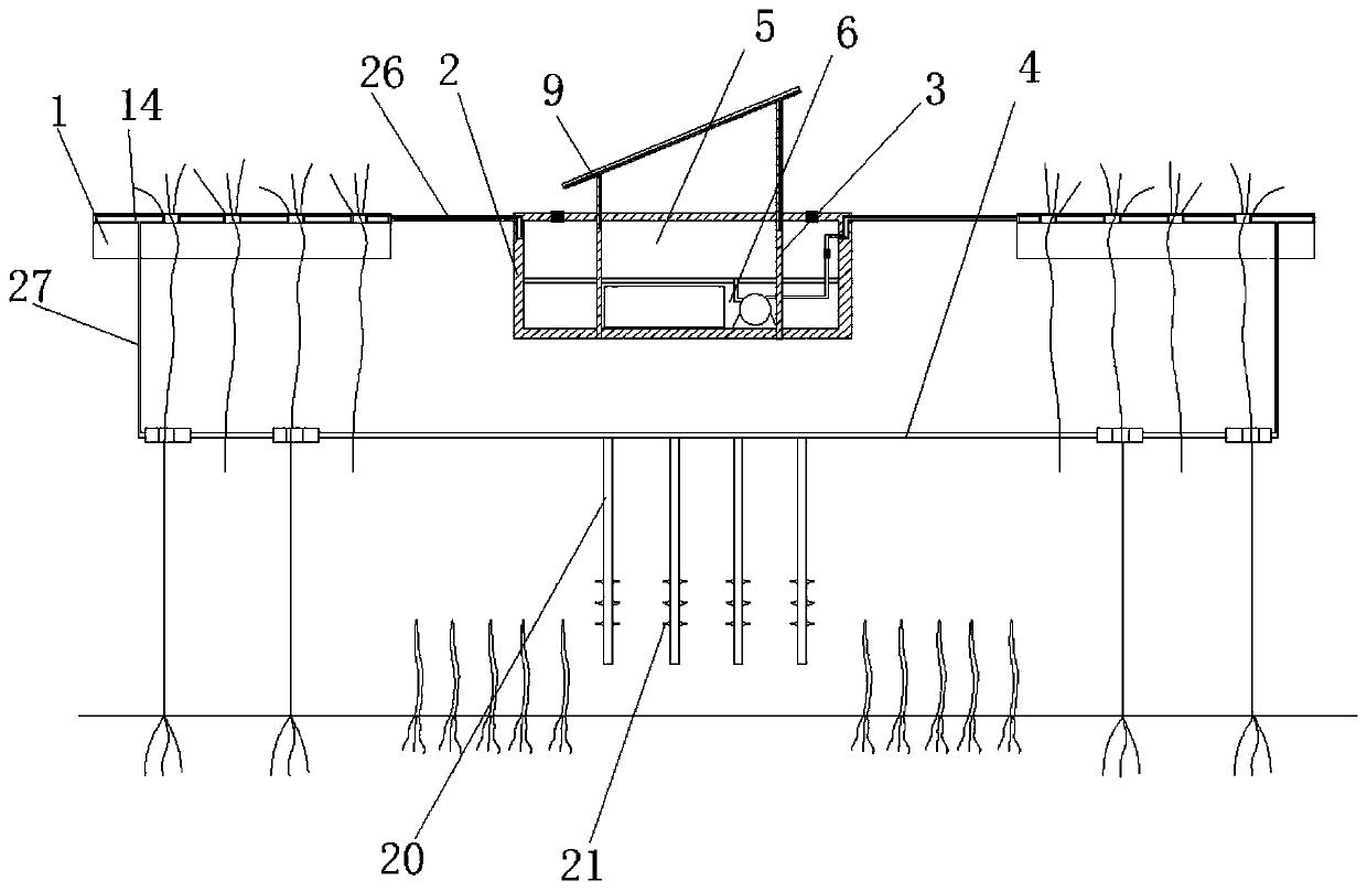 Ecological restoration method for eutrophic lake water