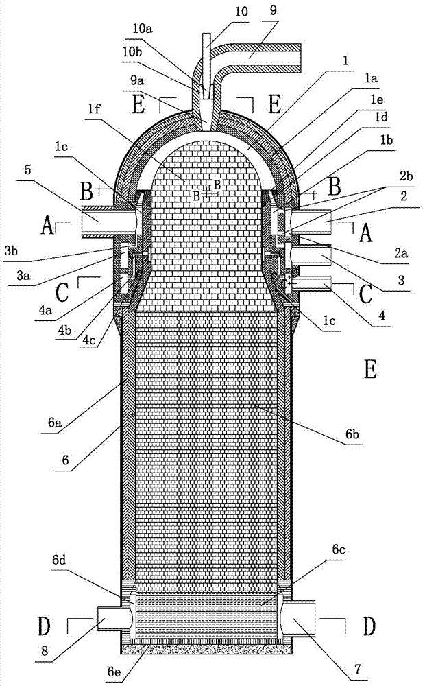 Gas combustion heating furnace capable of reducing emission of nitrogen oxides and organic volatile matters