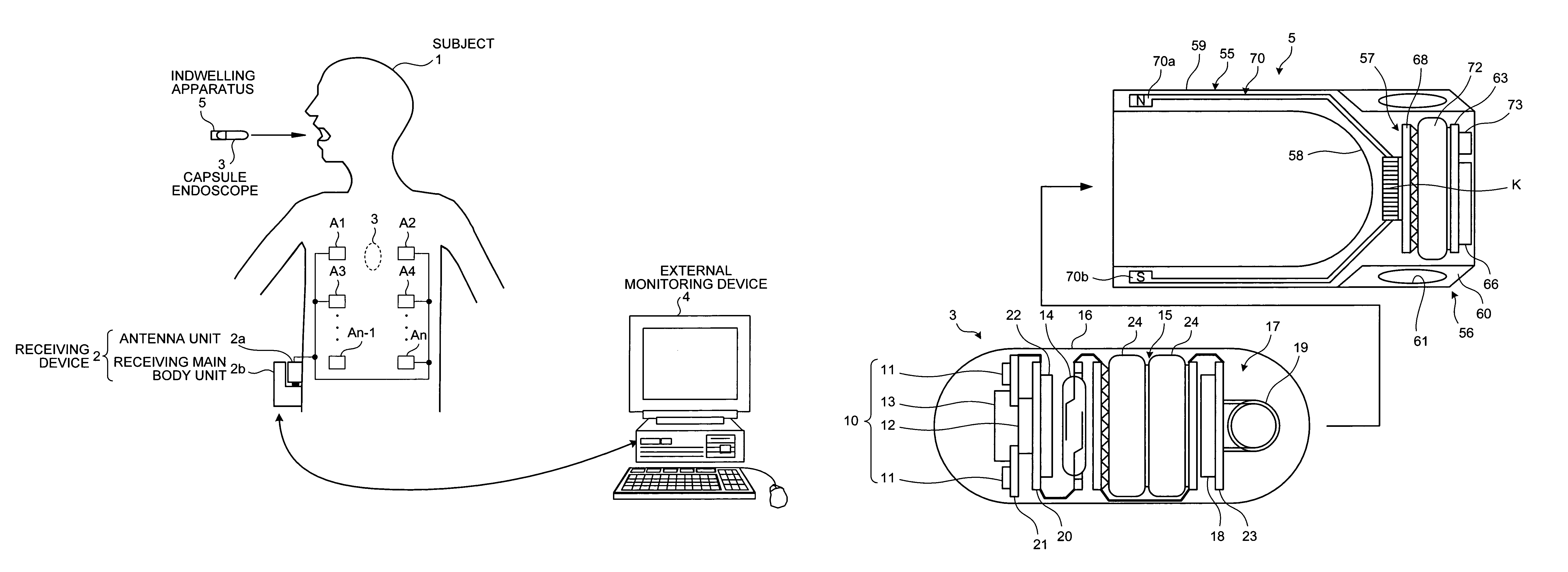 Indwelling apparatus for body cavity introducing device and body cavity introducing device placing system