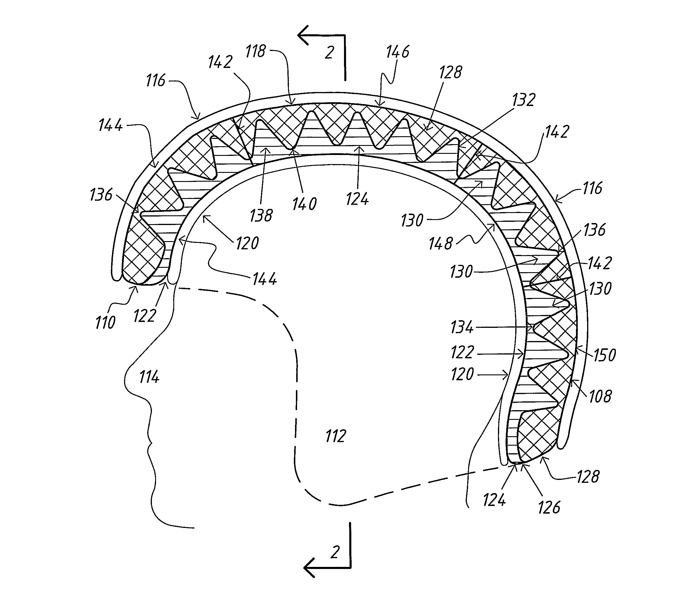 Compressible Liner for Impact Protection