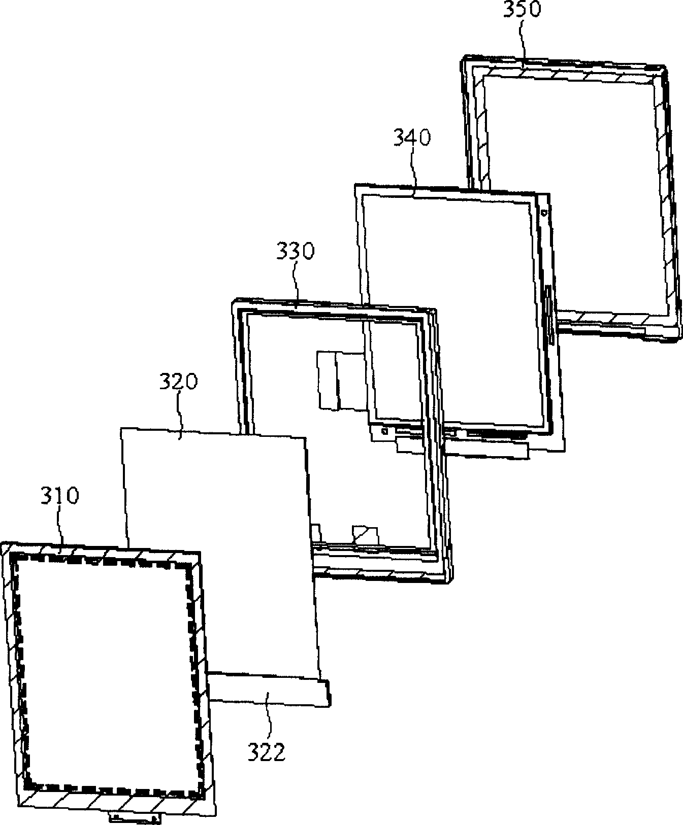 Light-emitting assembly circuit framework and liquid crystal display