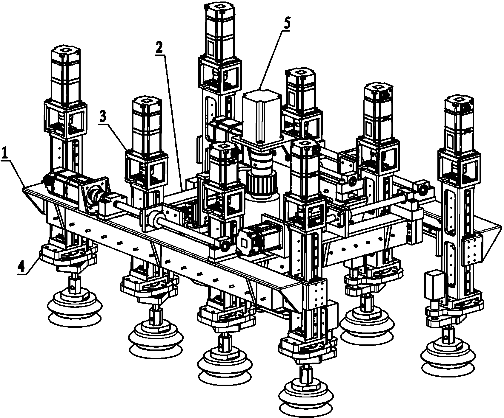 Normal vector detection and posture-adjusting movement method of autonomous moving mechanism