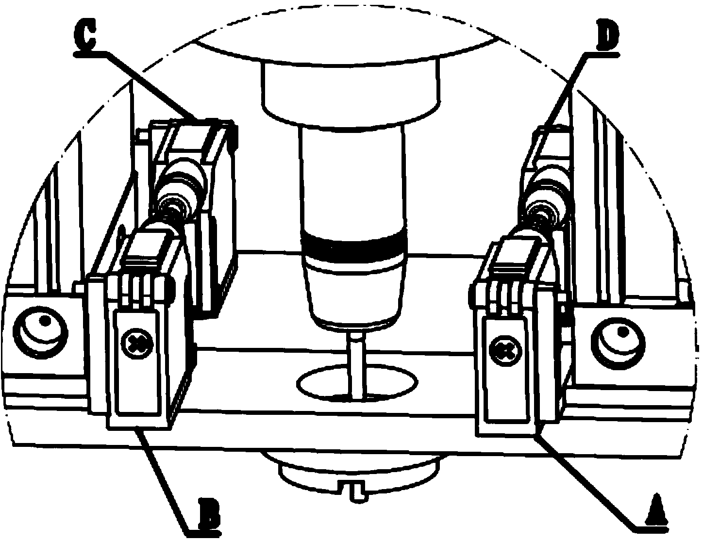 Normal vector detection and posture-adjusting movement method of autonomous moving mechanism