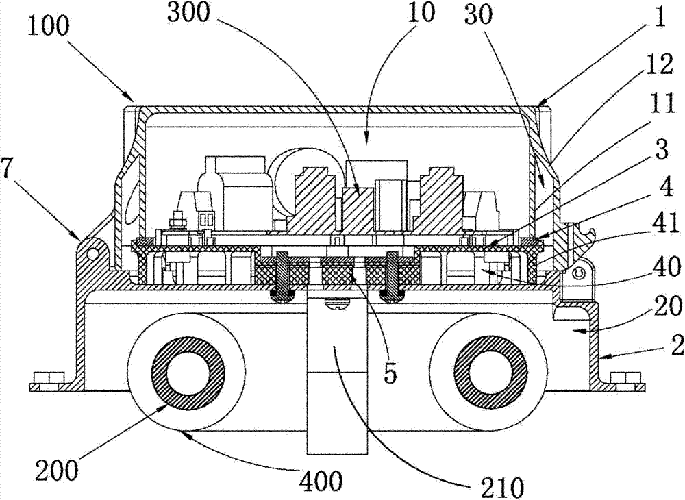 Lamp housing heat dissipation structure and lamp