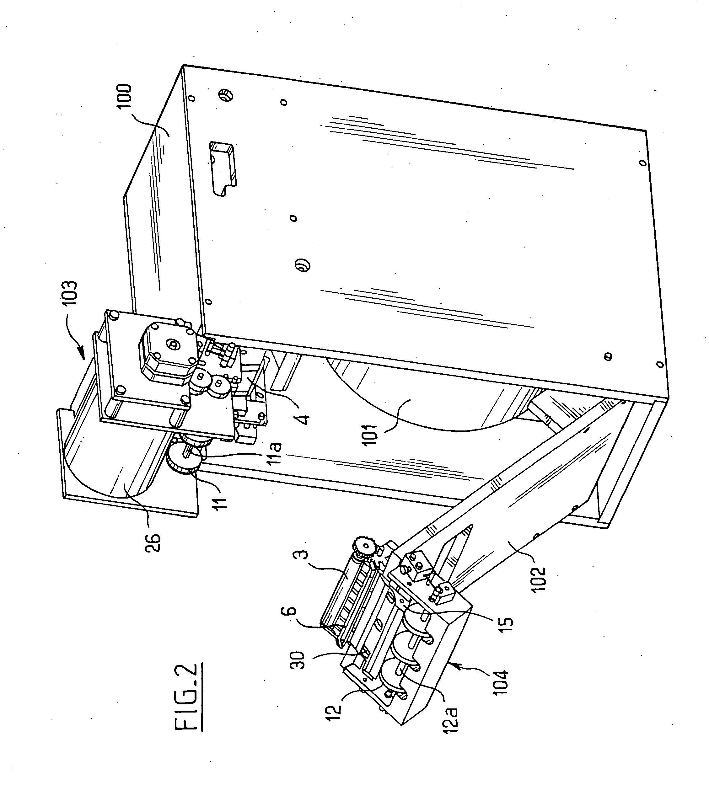 Device for making a printed ticket available