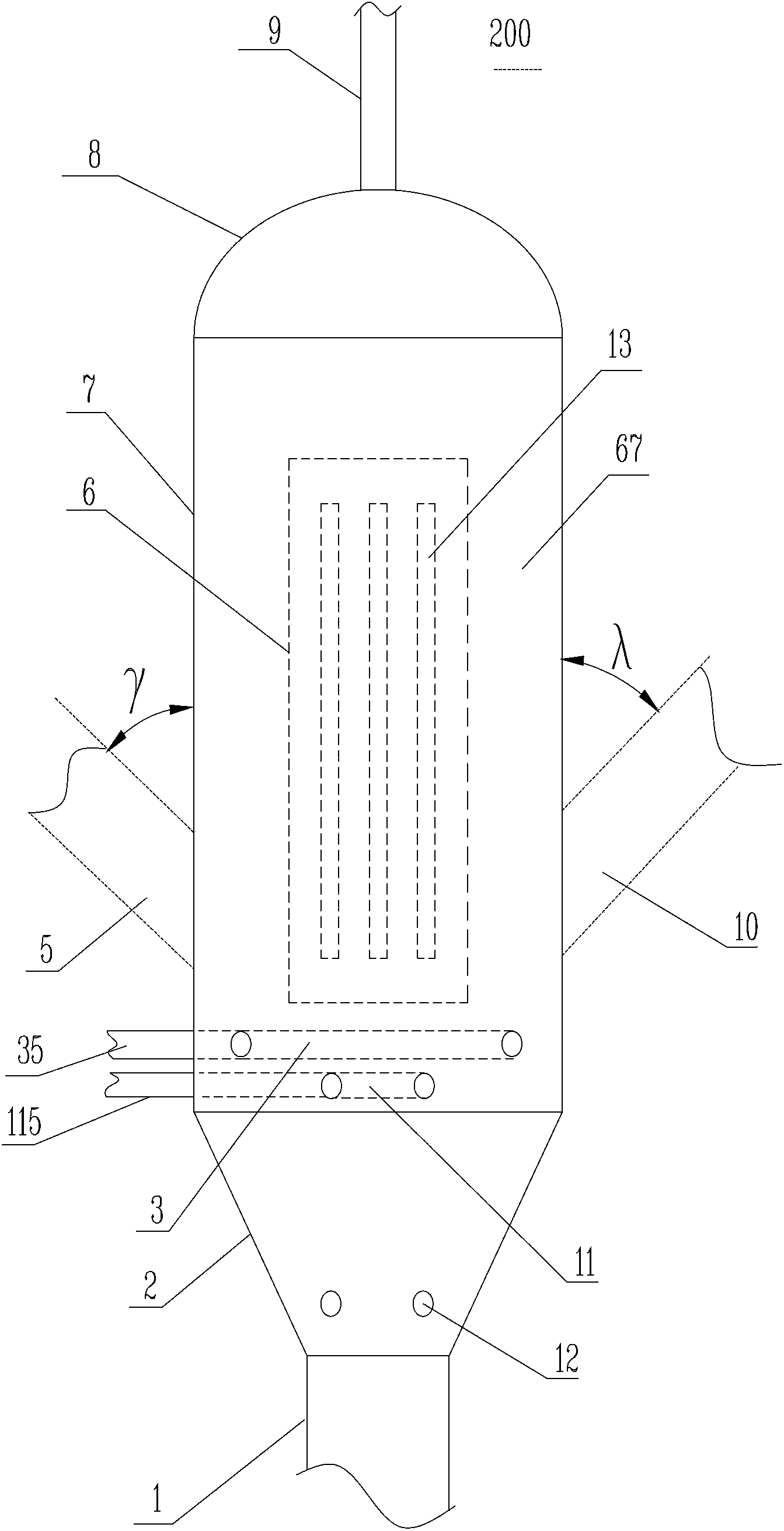 Gas/solid circulation mixing steam stripper and mixing and steam stripping method of solid particles