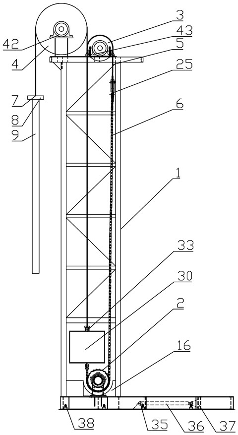 Vertical oil pumping unit capable of achieving automatic stepless speed regulation and automatic stepless speed regulation control method of oil pumping unit