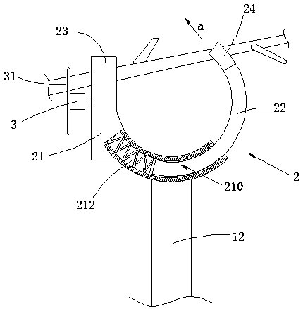 Aerial nursery stock pruning device capable of improving efficiency