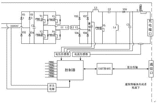 Intelligent discharge end capable of omitting power adapter and control method of intelligent discharge end