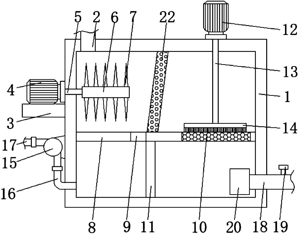 Sewage treatment device for firefighting