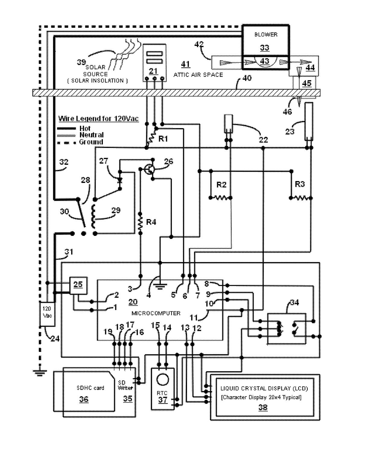 Solar energy space heating thermostatic controller