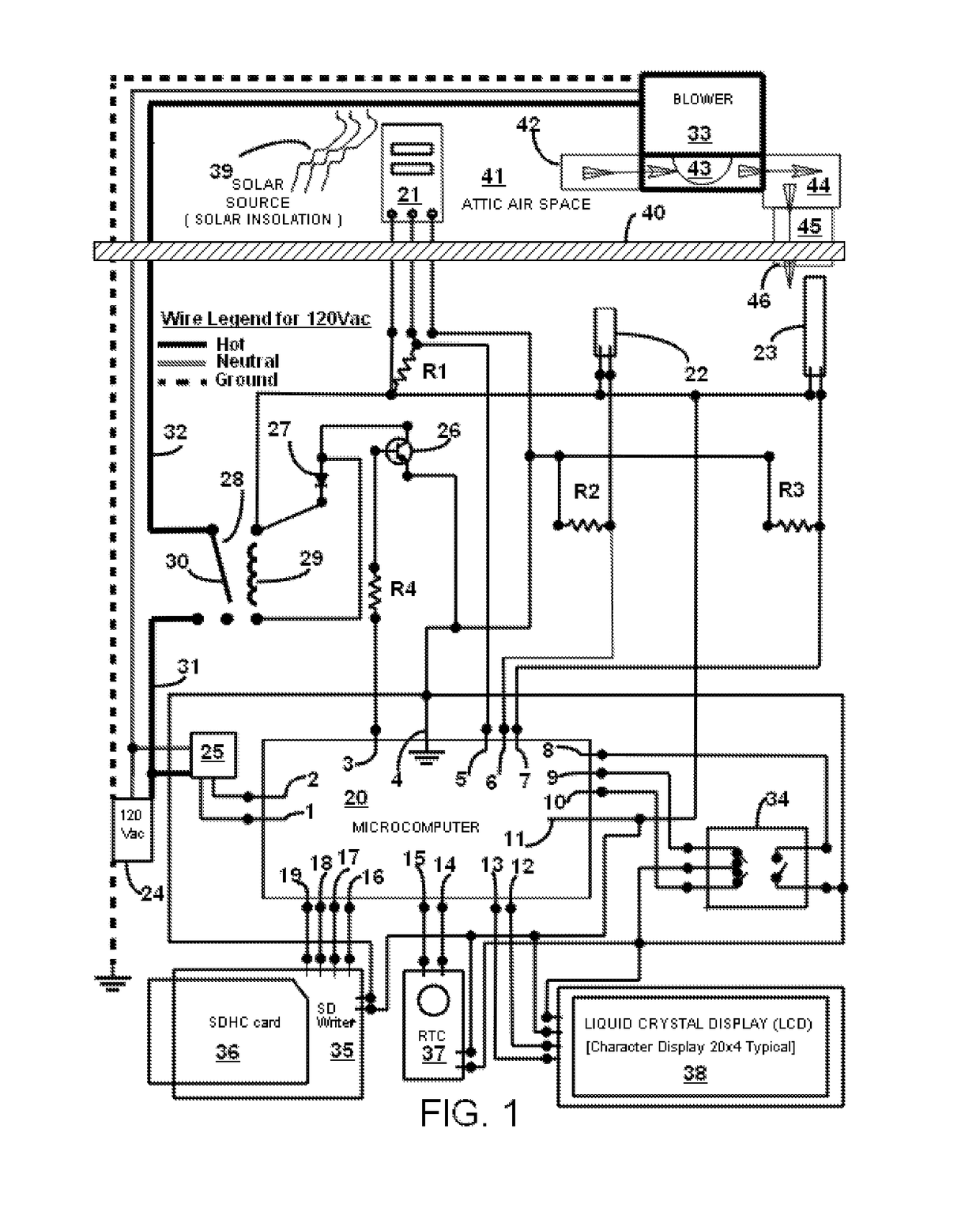 Solar energy space heating thermostatic controller