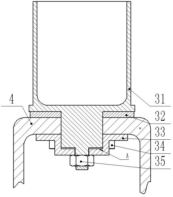 Solar unmanned aerial vehicle falling-off type auxiliary supporting structure and method