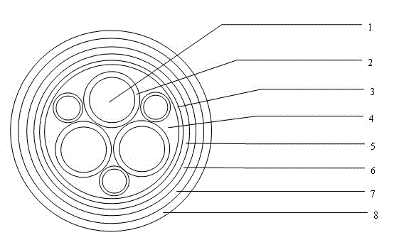 Oil pump lead cable for offshore oil platform