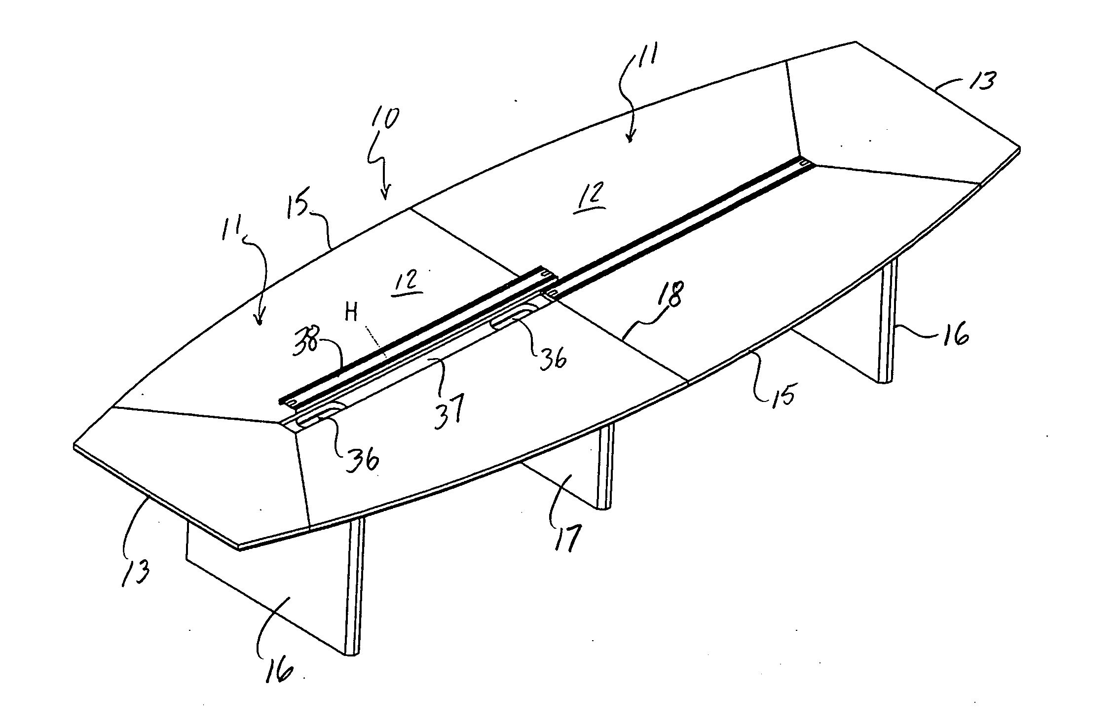 Modular conference table