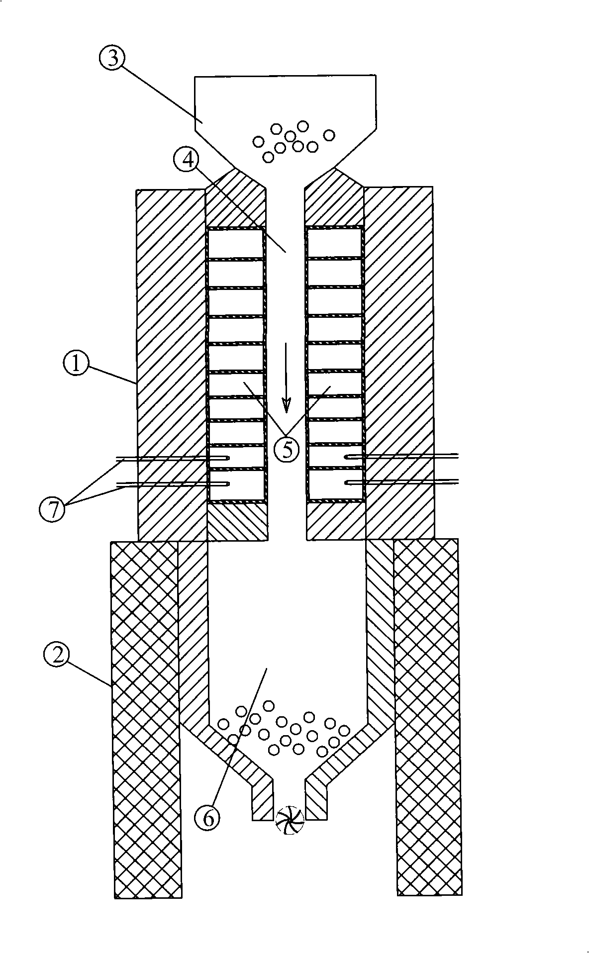 Method and equipment for preparing yellow phosphorus or phosphoric acid with vertical enclosed tobacco-partition kiln