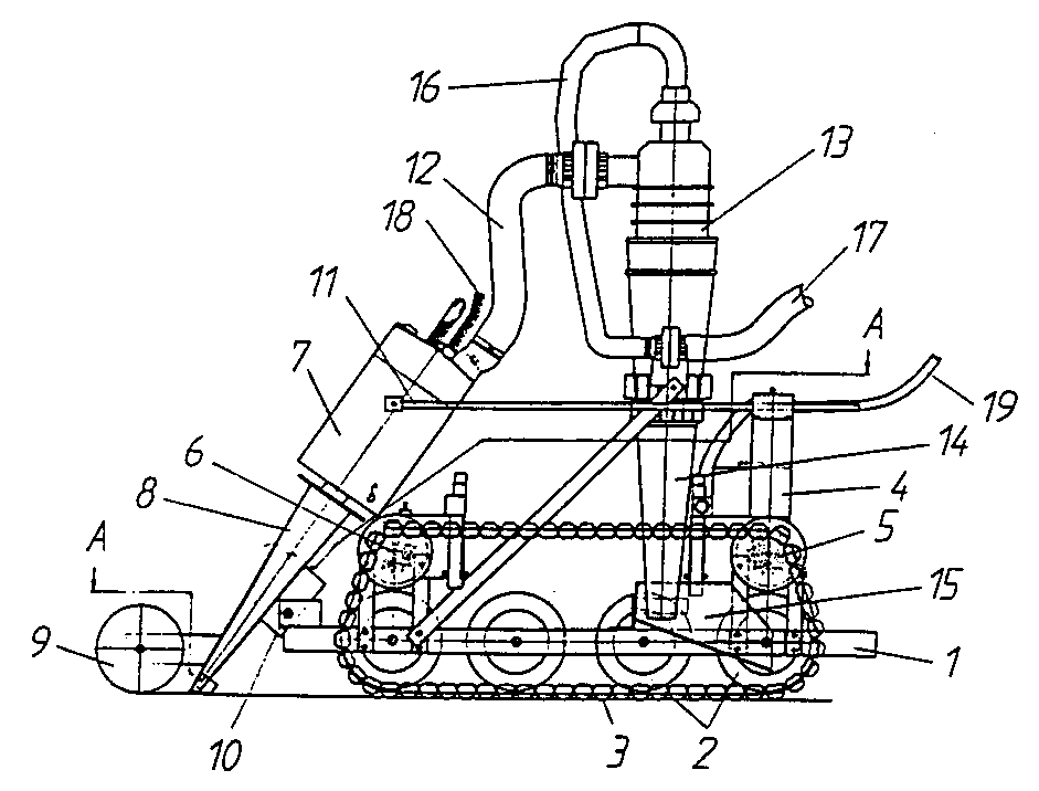 Method and device for cleaning bottoms of pools with sand beds