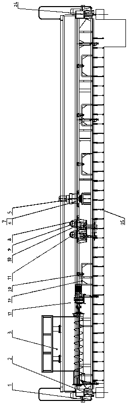 Spreading and turning type sludge treatment device