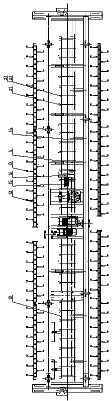 Spreading and turning type sludge treatment device