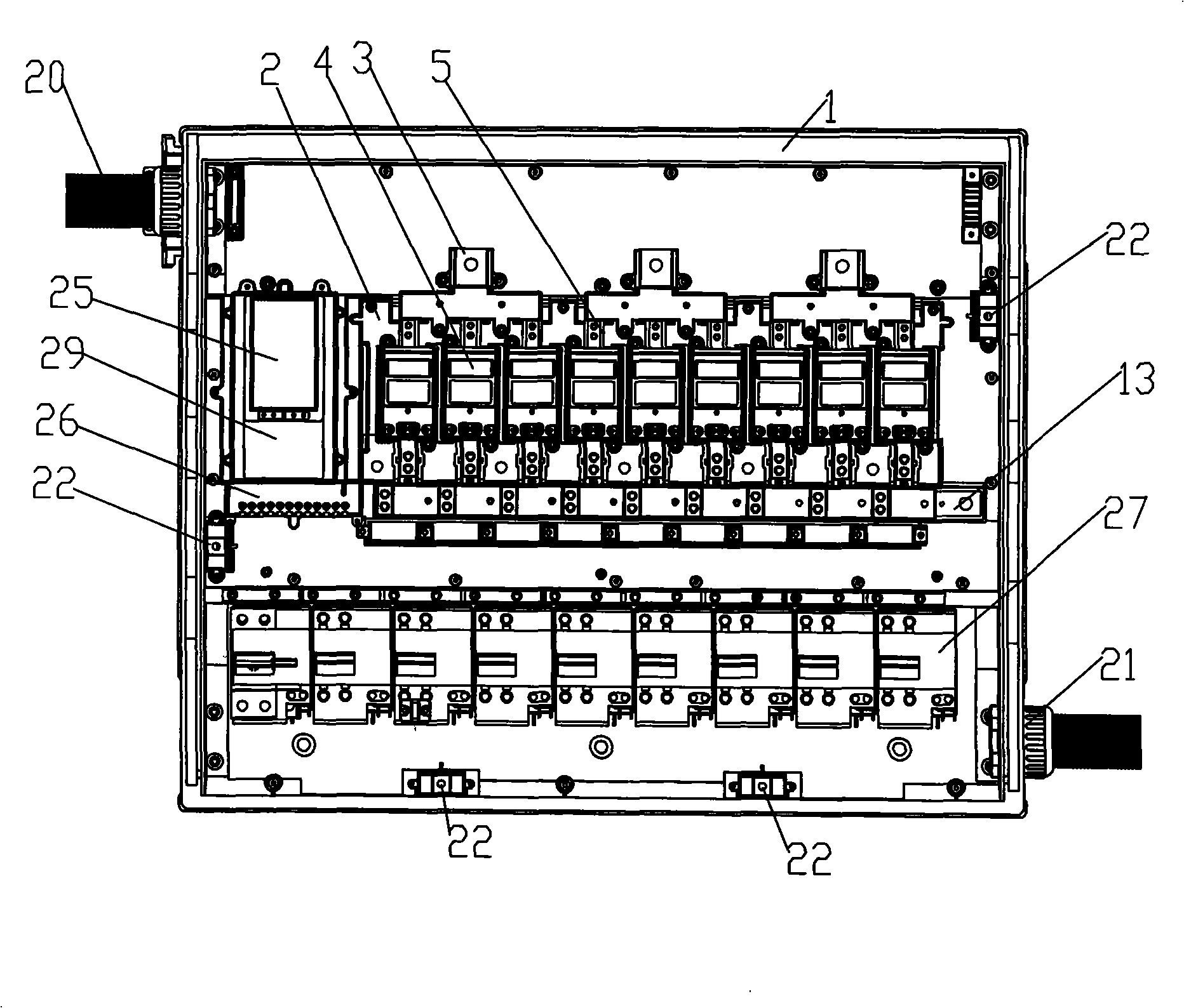 Multi-meter position electric energy metering device