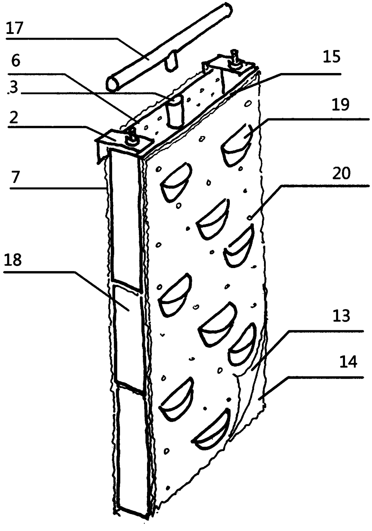 Plate-type plant ecological wall with water purification function