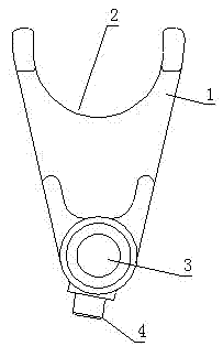 Front test bed structure of motorcycle shifting fork checking fixture