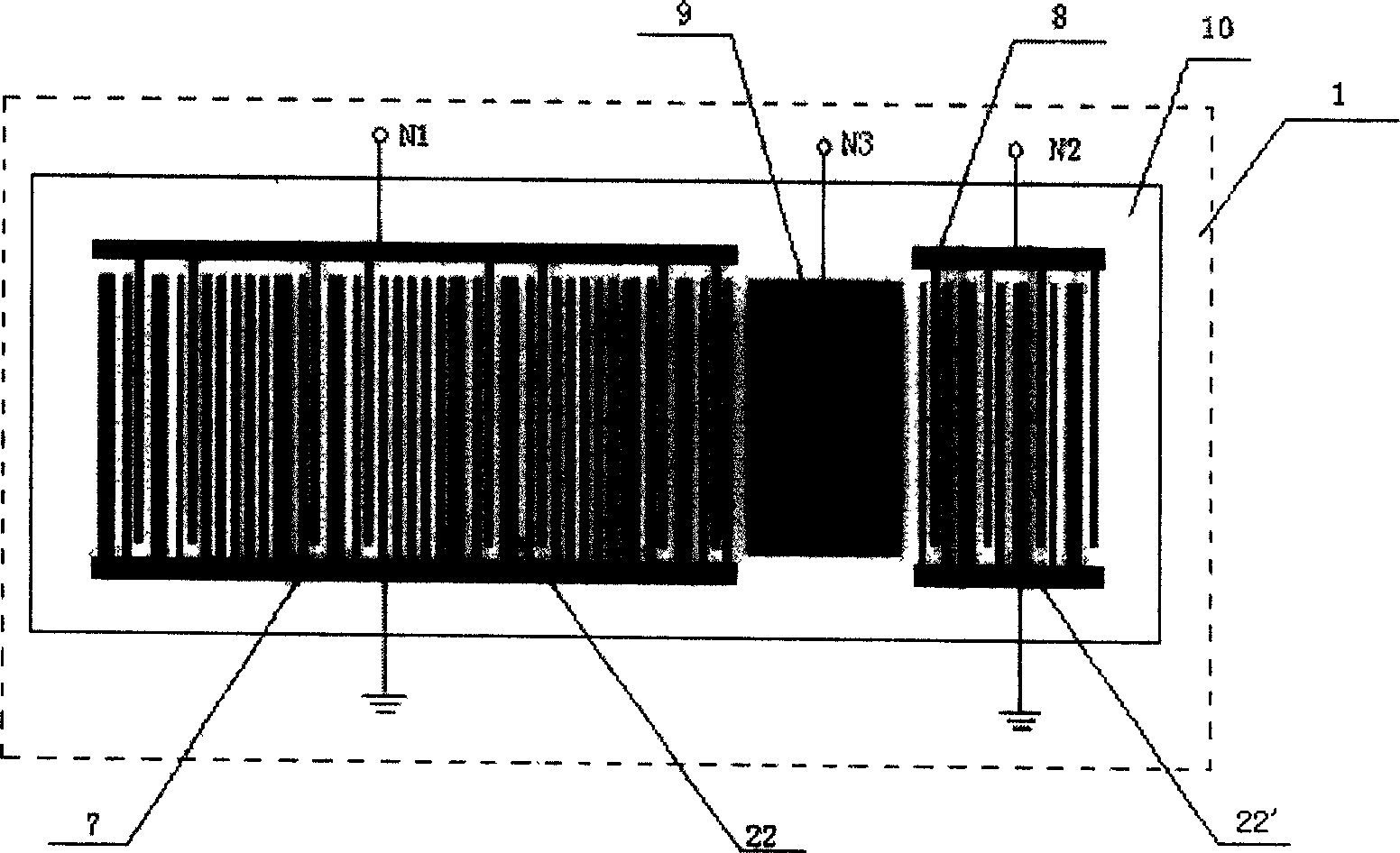 Acoustic surface-wave oscillator system for gas sensor