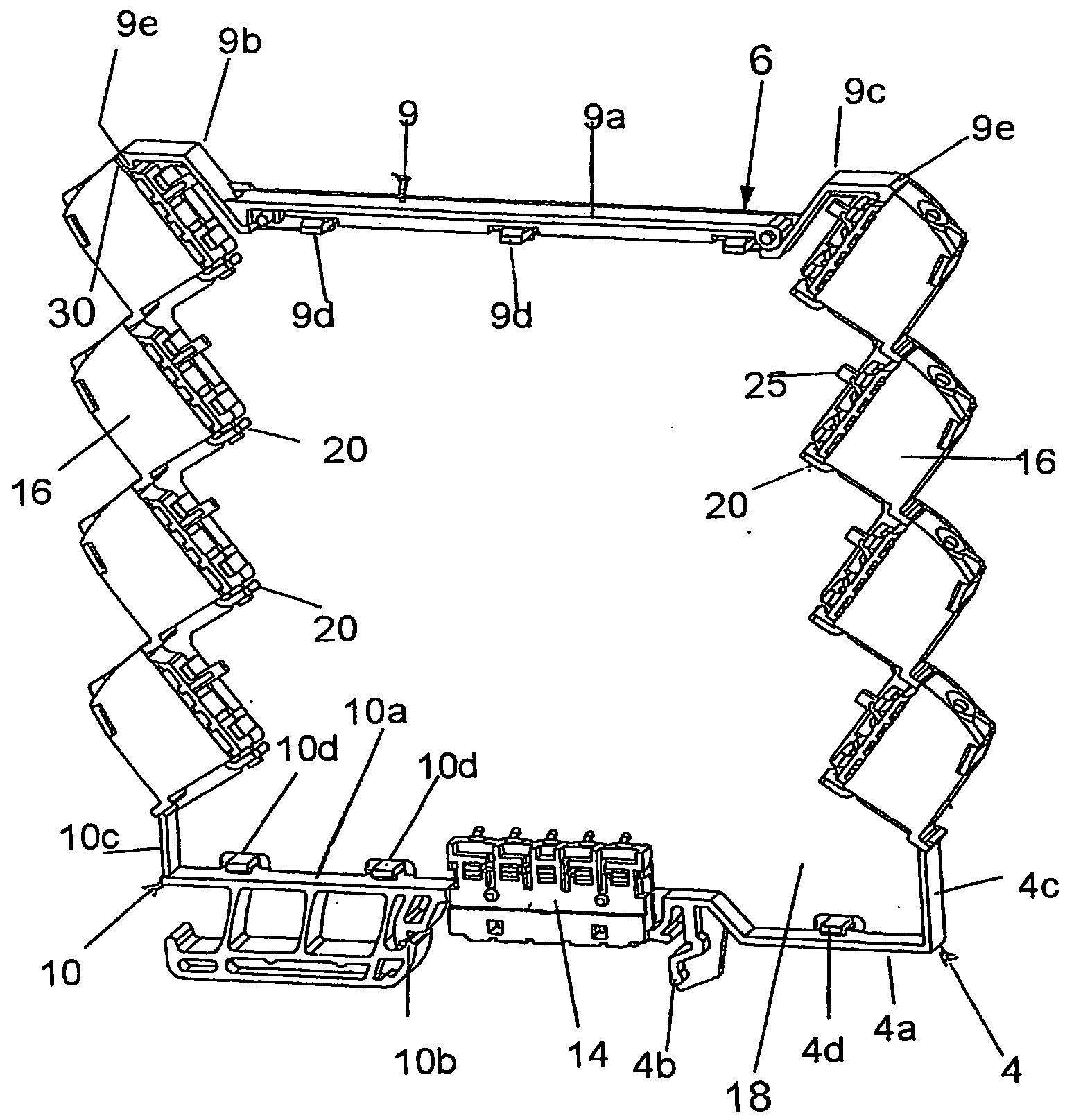 Electronic housing with a conductive plate, and method for manufacturing the same