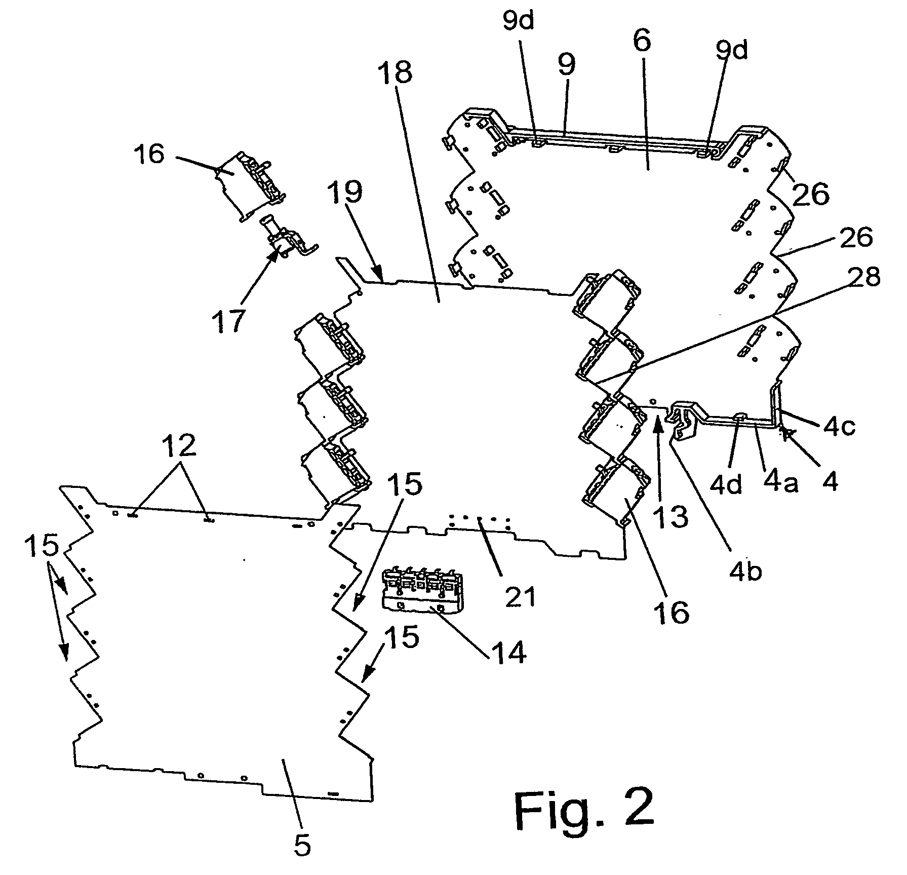 Electronic housing with a conductive plate, and method for manufacturing the same